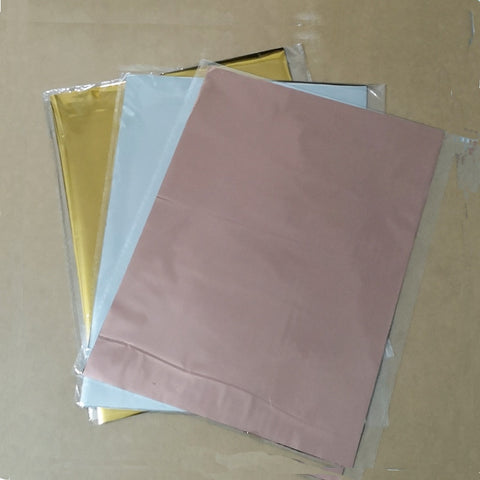 50Pcs Mixed Color Gold Silver Hot Stamping Foil Paper Laminator Transfer on Elegance Laser Printer Craft Paper 20x29cm 5colors