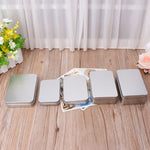 Delicate Small Metal Tin Silver Storage Box Case Organizer For Money Coin Candy Key Organization