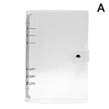 1Pc Transparent Color Plastic Clip File FolderA4/A5/A6/A7 Notebook Loose Leaf Ring Binder Planner Agenda School Office Supplies