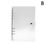 1Pc Transparent Color Plastic Clip File FolderA4/A5/A6/A7 Notebook Loose Leaf Ring Binder Planner Agenda School Office Supplies