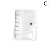 1Pc Transparent Color Plastic Clip File FolderA4/A5/A6/A7 Notebook Loose Leaf Ring Binder Planner Agenda School Office Supplies