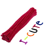 50pcs Chenille Stems Pipe Cleaners Kids Plush Stick Children's Educational Toys Handmade Art Materials Toys DIY Craft Supplies