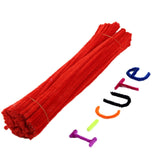 50pcs Chenille Stems Pipe Cleaners Kids Plush Stick Children's Educational Toys Handmade Art Materials Toys DIY Craft Supplies