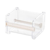 Portable Transparent Adhesive Tape Dispenser Cutter Desk Washi Tape Holder Storage Box Organizer Office School Stationery Supply