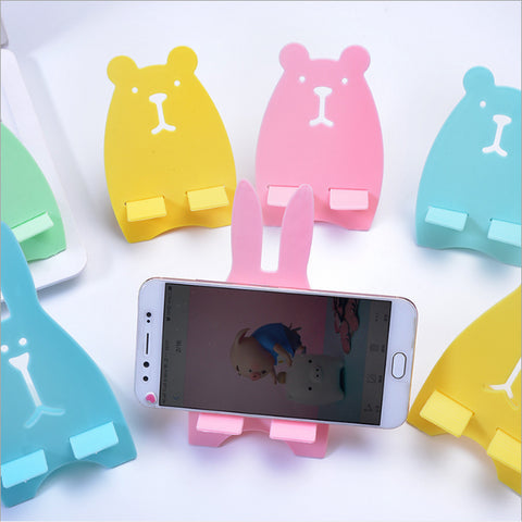 desktop mobile phone holder bracket support stand shelf lazy artifact Korean cartoon cute portable creative student office