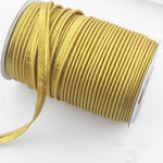 Polyester satin Bias with cord tape 10mm width for DIY craft Accessories sewing home textile bedding Piping tape Golden Silver