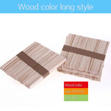 50Pcs/Colored Wooden Popsicle Sticks Natural Wood Ice Cream Sticks Kids  Educational Toys Handmade DIY craft supplies