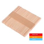 50Pcs/Colored Wooden Popsicle Sticks Natural Wood Ice Cream Sticks Kids  Educational Toys Handmade DIY craft supplies