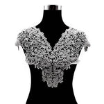 1pc Polyester Big V Neck 3Colors Lace Collar Fabric,DIY handmade Wedding Dress Collar Lace For Sewing Supplies Crafts