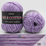 1pc Melange Yarn Ring Worsted Blended Knitting Yarn for Knitting Colorful Fine Dye 50g/pc