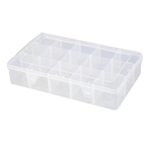 15 Grids Art Supplies Learning Gift Office Stationery Multifunction Storage Box Organizer Detachable Crafts Washi Tape Plastic