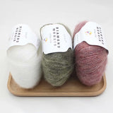 25g mohair yarn cheap knitting yarn crochet baby wool yarn for knitting sweater socks 166m 0.9mm