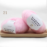 25g mohair yarn cheap knitting yarn crochet baby wool yarn for knitting sweater socks 166m 0.9mm