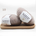 25g mohair yarn cheap knitting yarn crochet baby wool yarn for knitting sweater socks 166m 0.9mm