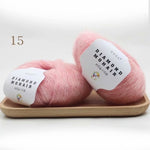 25g mohair yarn cheap knitting yarn crochet baby wool yarn for knitting sweater socks 166m 0.9mm