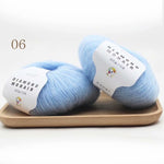 25g mohair yarn cheap knitting yarn crochet baby wool yarn for knitting sweater socks 166m 0.9mm