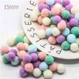 Mini Pompom Mixed Soft Round Pompones Balls Fluffy Pom Pom for Kids DIY Garment Handcraft Craft Supplies 8/10/15/20/25/30mm