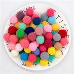 Mini Pompom Mixed Soft Round Pompones Balls Fluffy Pom Pom for Kids DIY Garment Handcraft Craft Supplies 8/10/15/20/25/30mm