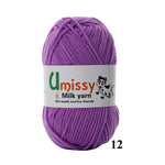 1pc Crochet Yarn Milk Cotton Knitting Yarn Soft Warm Baby Yarn for Hand Knitting Supplies 50g/pc