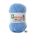 1pc Crochet Yarn Milk Cotton Knitting Yarn Soft Warm Baby Yarn for Hand Knitting Supplies 50g/pc