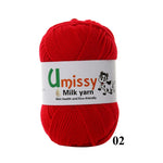 1pc Crochet Yarn Milk Cotton Knitting Yarn Soft Warm Baby Yarn for Hand Knitting Supplies 50g/pc