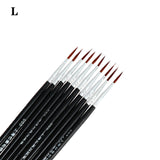 5Pcs/Set Black Fine Hand Painted Thin Hook Line Pen Nylon Brush Acrylic Painting Pen Drawing Art Pen Paint Brush Art Supplies