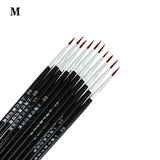 5Pcs/Set Black Fine Hand Painted Thin Hook Line Pen Nylon Brush Acrylic Painting Pen Drawing Art Pen Paint Brush Art Supplies