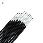 5Pcs/Set Black Fine Hand Painted Thin Hook Line Pen Nylon Brush Acrylic Painting Pen Drawing Art Pen Paint Brush Art Supplies