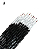 5Pcs/Set Black Fine Hand Painted Thin Hook Line Pen Nylon Brush Acrylic Painting Pen Drawing Art Pen Paint Brush Art Supplies