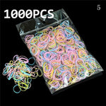 1000pcs Mixed Colors Rubber Bands Small Circle Strong Elastic Rubber Band Girls Hair Rope Stationery Holder Band Office Supplies