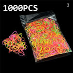 1000pcs Mixed Colors Rubber Bands Small Circle Strong Elastic Rubber Band Girls Hair Rope Stationery Holder Band Office Supplies