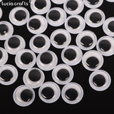 100pcs 5mm/6mm/7mm Self-adhesive Googly Eyes Eyeballs Stickers DIY Stuffed Toys Dolls Crafts Scrapbooking Accessories K0815