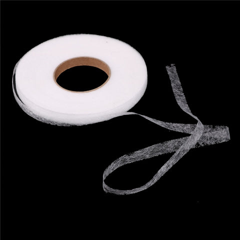 1 PC  White  Interlining Tape For Knitted Fabric Iron On Sewing Patchwork Adhesive Lining Garment DIY Craft Supply 1cm X 64m