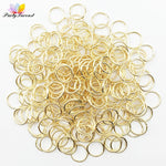50/100/400Pcs Diy Opening Coil Charm Gold Metal Handmade Crafts Materials for Necklace Brecelet Jewelry Production Decoration