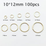50/100/400Pcs Diy Opening Coil Charm Gold Metal Handmade Crafts Materials for Necklace Brecelet Jewelry Production Decoration