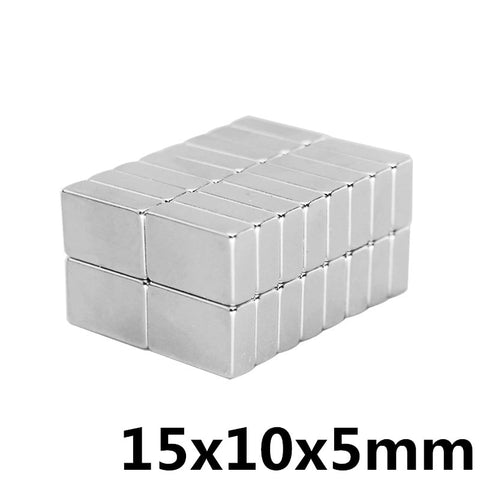 Wholesale 10pcs 15mmx10mmx5mm 15x10x5 Strong Cuboid Fridge square Magnet 15*10*5 Rare Earth NeodymiumArt Craft Connection