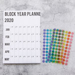 Daily Practical Planner Annual Schedule Brown Paper Memo Organiser Arrangements Yearly Calendar With Sticker Office Supplies