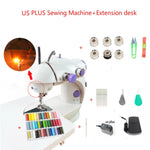 2019 Mini Handheld Portable Sewing Machine Stitch Dual Speed Adjustment with Light Foot Sew needlework Electrec Sewing Machine