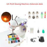 2019 Mini Handheld Portable Sewing Machine Stitch Dual Speed Adjustment with Light Foot Sew needlework Electrec Sewing Machine