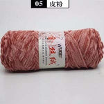 100g/ball Chenille Gold Velvet YarnSoft Warm Scarf Line Hand Woven Yarn Hand-knitted Crochet Thread