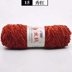 100g/ball Chenille Gold Velvet YarnSoft Warm Scarf Line Hand Woven Yarn Hand-knitted Crochet Thread