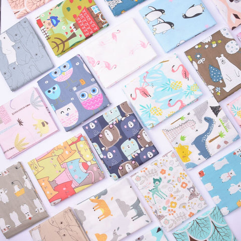 100% Cotton Printed Cartoon Fabric For Quilting ,Kids Patchwork Cloth,DIY Sewing Fat Quarters Material Fabric For Children Baby