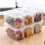 Food Container Kitchen Household Transparent PP Storage Box Refrigerator Sealed Organizer with Handle 28x15.5x13cm