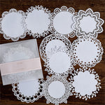 Naifumodo Lace Paper Hollow Tableware Decoration Packaging Pattern Round Windowed Square Door Scrapbook Paper New 2019