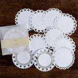 Naifumodo Lace Paper Hollow Tableware Decoration Packaging Pattern Round Windowed Square Door Scrapbook Paper New 2019