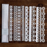 Naifumodo Lace Paper Hollow Tableware Decoration Packaging Pattern Round Windowed Square Door Scrapbook Paper New 2019