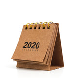 2020 Kraft Paper Coil Calendar DIY Mini Desk Calendars Daily Schedule Planner 2019.09-2020.12 Office Decoration Calendar