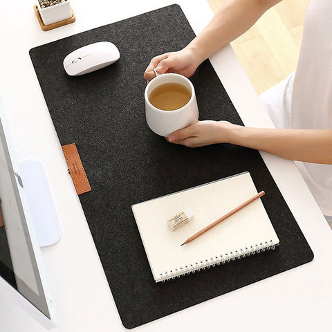 735*325mm Large Office Computer Desk Mat Modern Table Keyboard Mouse Pad  Non-slip Wool Felt Laptop Cushion Desk Mat Gamer Mat