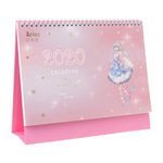 2020 Year Cherry Blossom 12 Constellation Desktop Table Calendar DIY Daily Schedule School Office Supplies C26