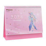 2020 Year Cherry Blossom 12 Constellation Desktop Table Calendar DIY Daily Schedule School Office Supplies C26